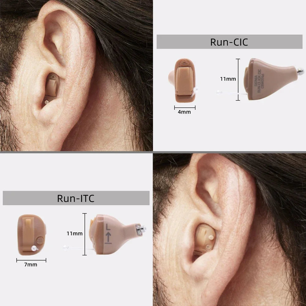 Invisible Mini apparecchi acustici 8 canali Digital Programmable Mobile Phone Remote Adjust ex SIEMENS Hearing Care Aid