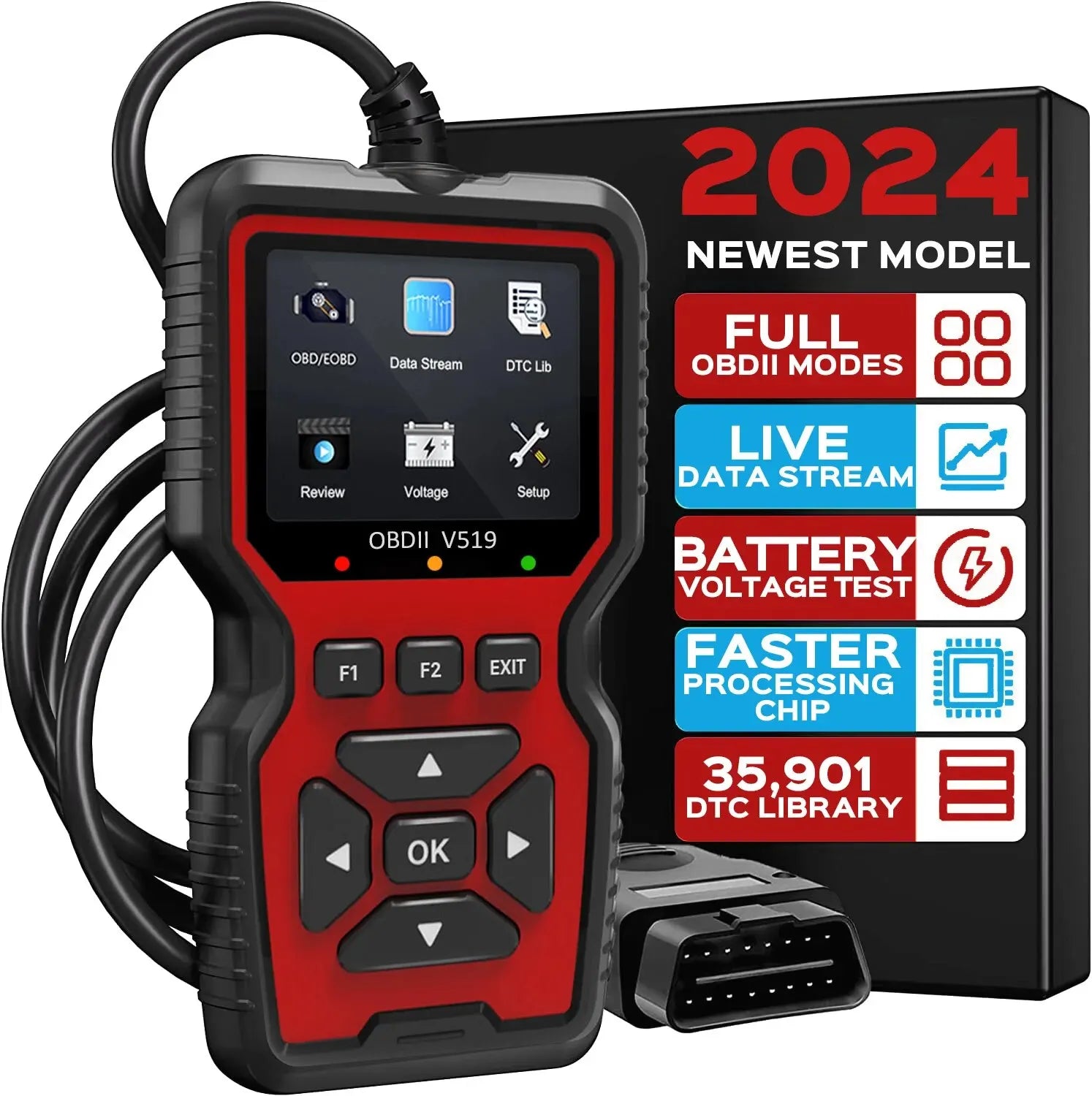 OBD2 Scanner Live Data Professional Mechanic OBDII Diagnostic Code Reader Tool per controllare la luce del motore