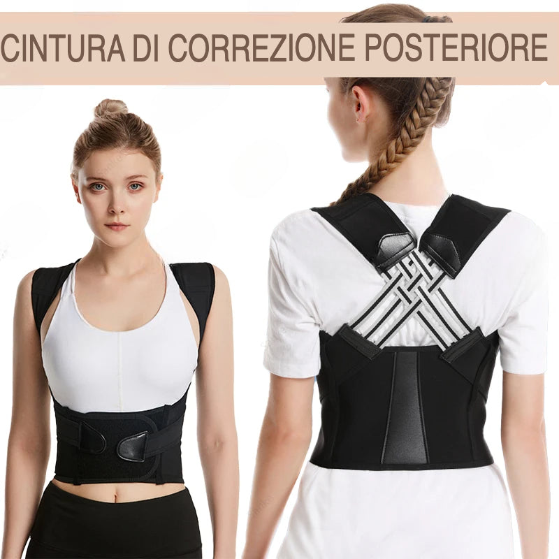 Nuova cintura correttore posturale per adulti cinghia di correzione della schiena traspirante donna uomo supporto per la schiena strumento di correzione della posizione seduta